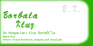 borbala kluz business card